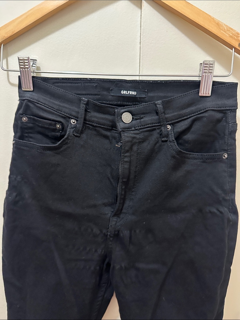 GRLFRND Black High-Rise Skinny Jeans